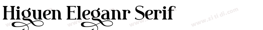 Higuen Eleganr Serif字体转换